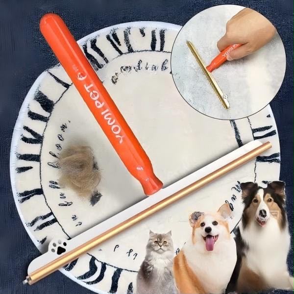 Pet Hair Remover Brush for Carpets Rugs and Car Mats